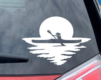 H137 KAYAK PADDLE CANOE WATER SPORTS DECAL CAR TRUCK  LAPTOP SURFACE ART