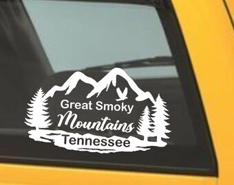 Smoky Mountains Vinyl Decal – Tennessee Car Sticker