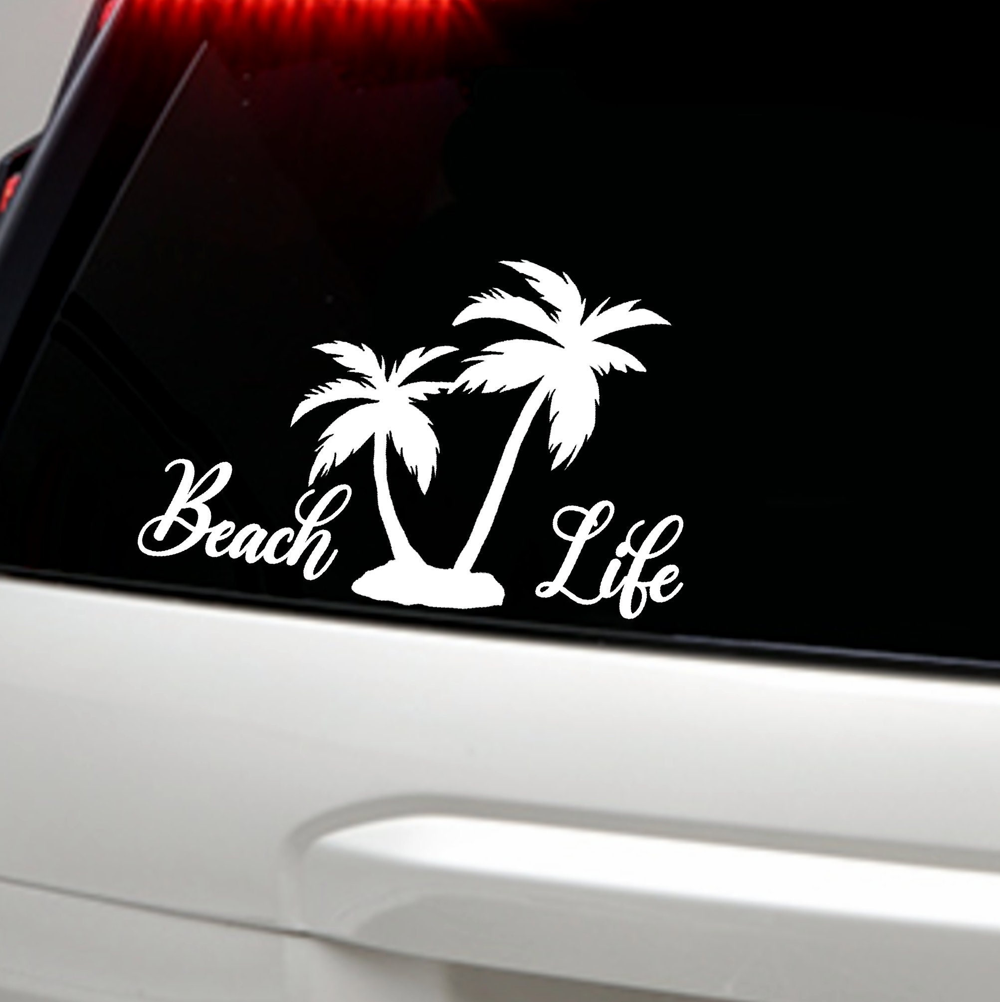Beach Life Car Decal Sticker Etsy