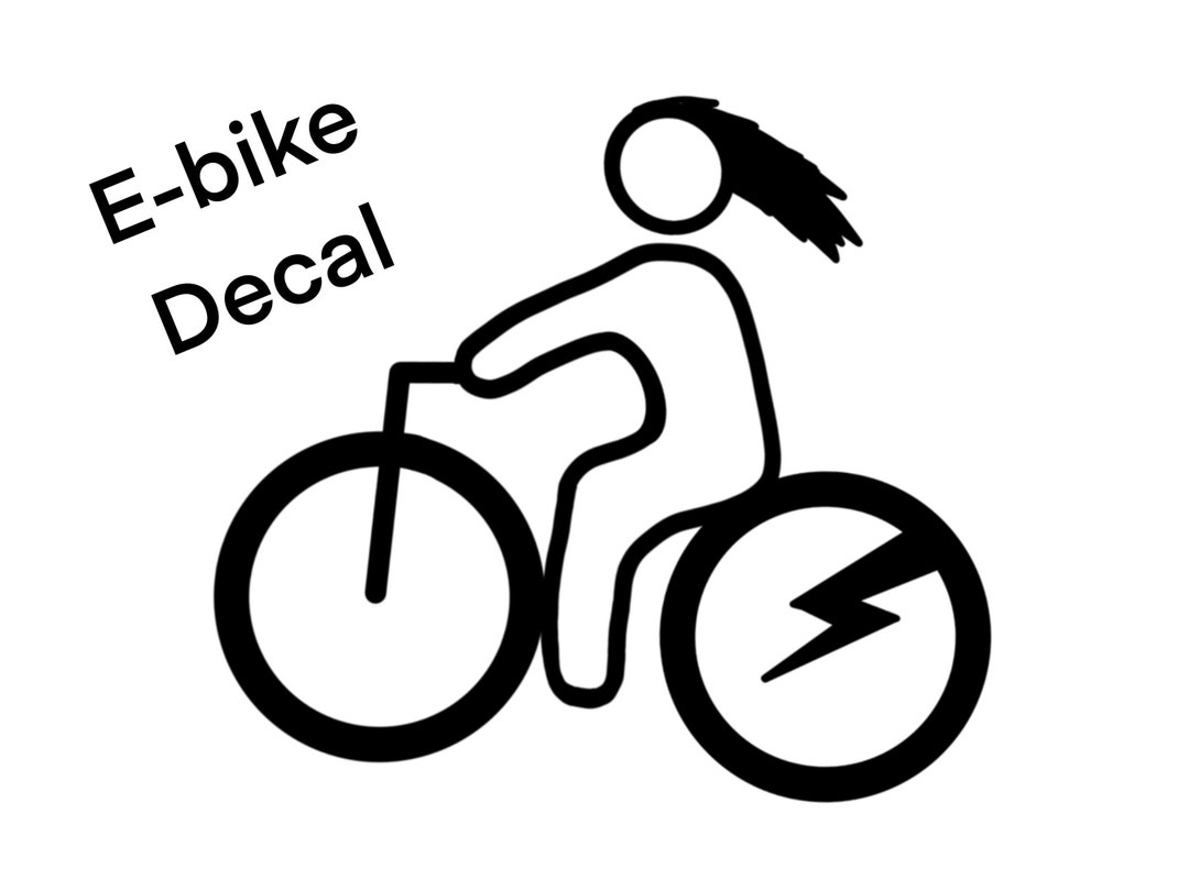 Ebike Decal for Car Windows or Anything With a Hard Smooth Surface