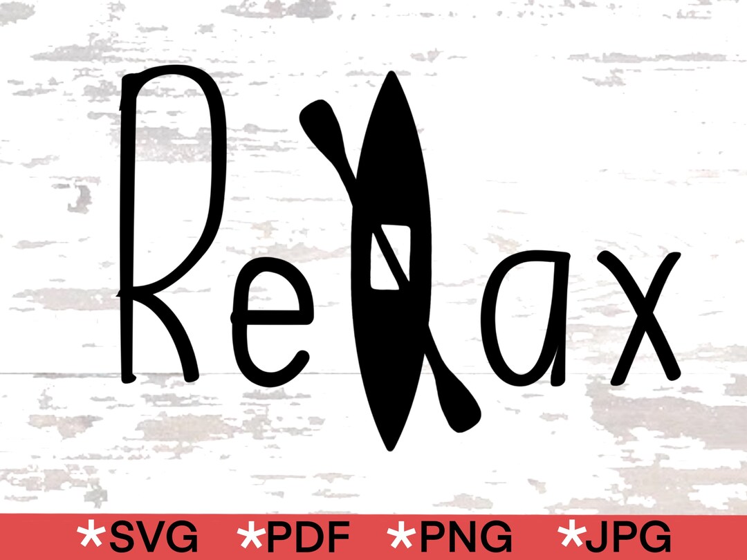 Kayak Svg Image Cut File for Cricut. Use to Make Decals or Transfers to