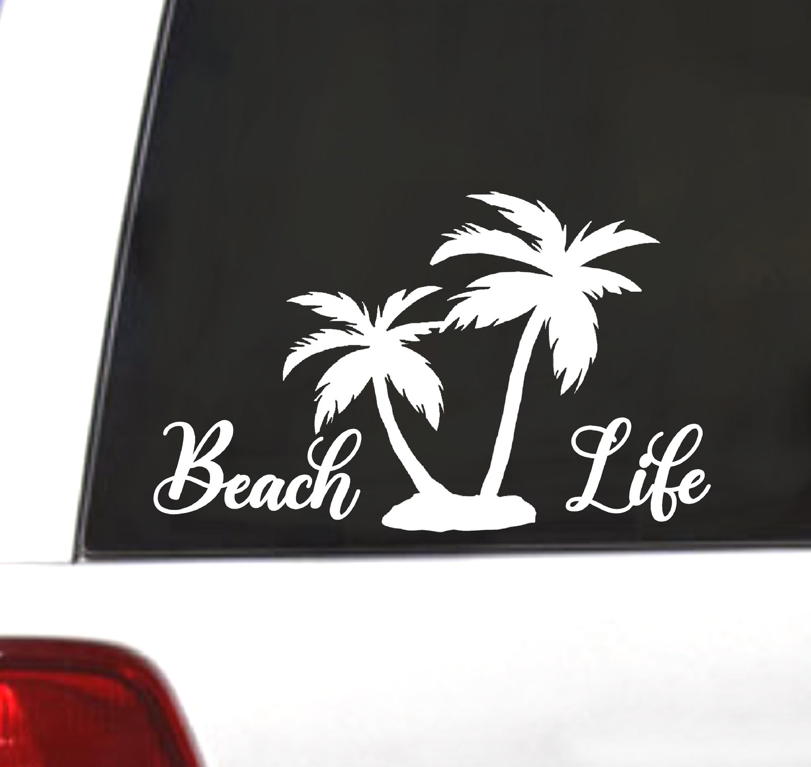Beach Decal Beach Life Decal Beach Car Decal Palm Trees Etsy