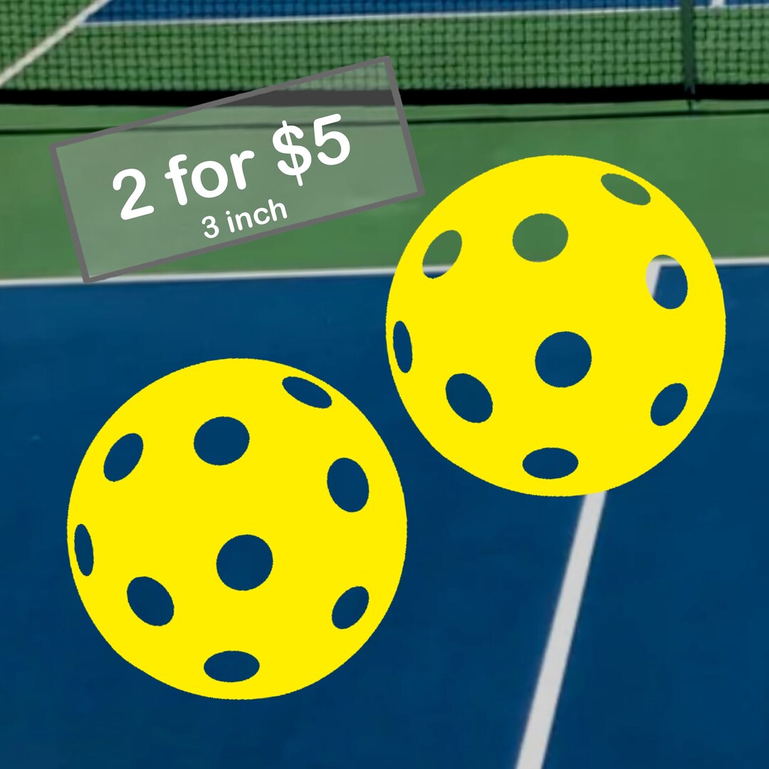 Pickleball Stickers 2 Pickleball Decals for Car Windows Etsy