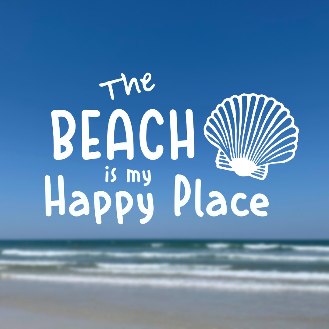 The Beach is My Happy Place Decal for Car, Truck, or Any Vehicle Window
