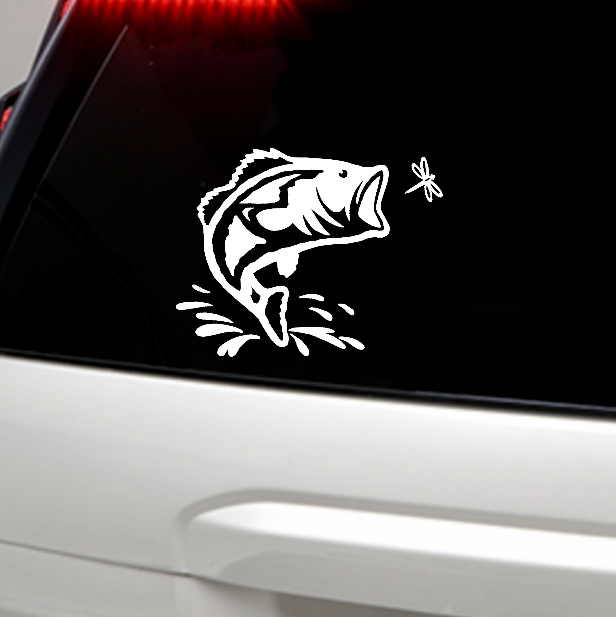 Bass Decal for Fishermen. Car Window Decal Truck Window Etsy