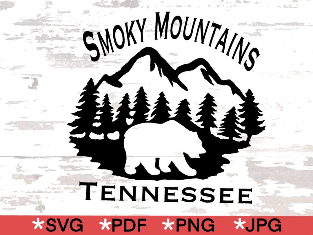 Smoky Mountains Svg Image Cut File for Cricut. Use to Make Decals or