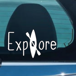 Kayak Decal for car window or laptop. Kayak Car Sticker, Relax, Kayak Gifts, Kayak Decals, Kayak Stickers, Relax Sticker, Water Sports Decal