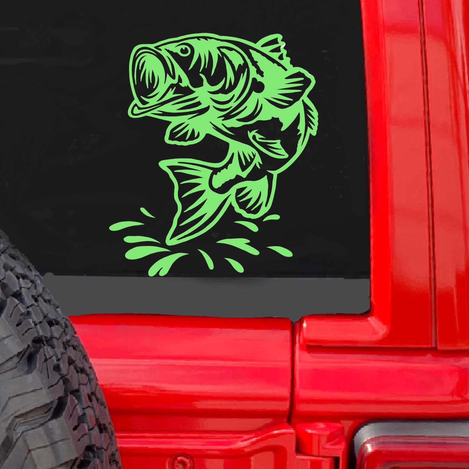 Jumping Largemouth Bass Vinyl Decal: Car, Truck, Window Sticker - Etsy