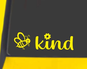 Bee Kind Car Decal: Waterproof Bumper Sticker