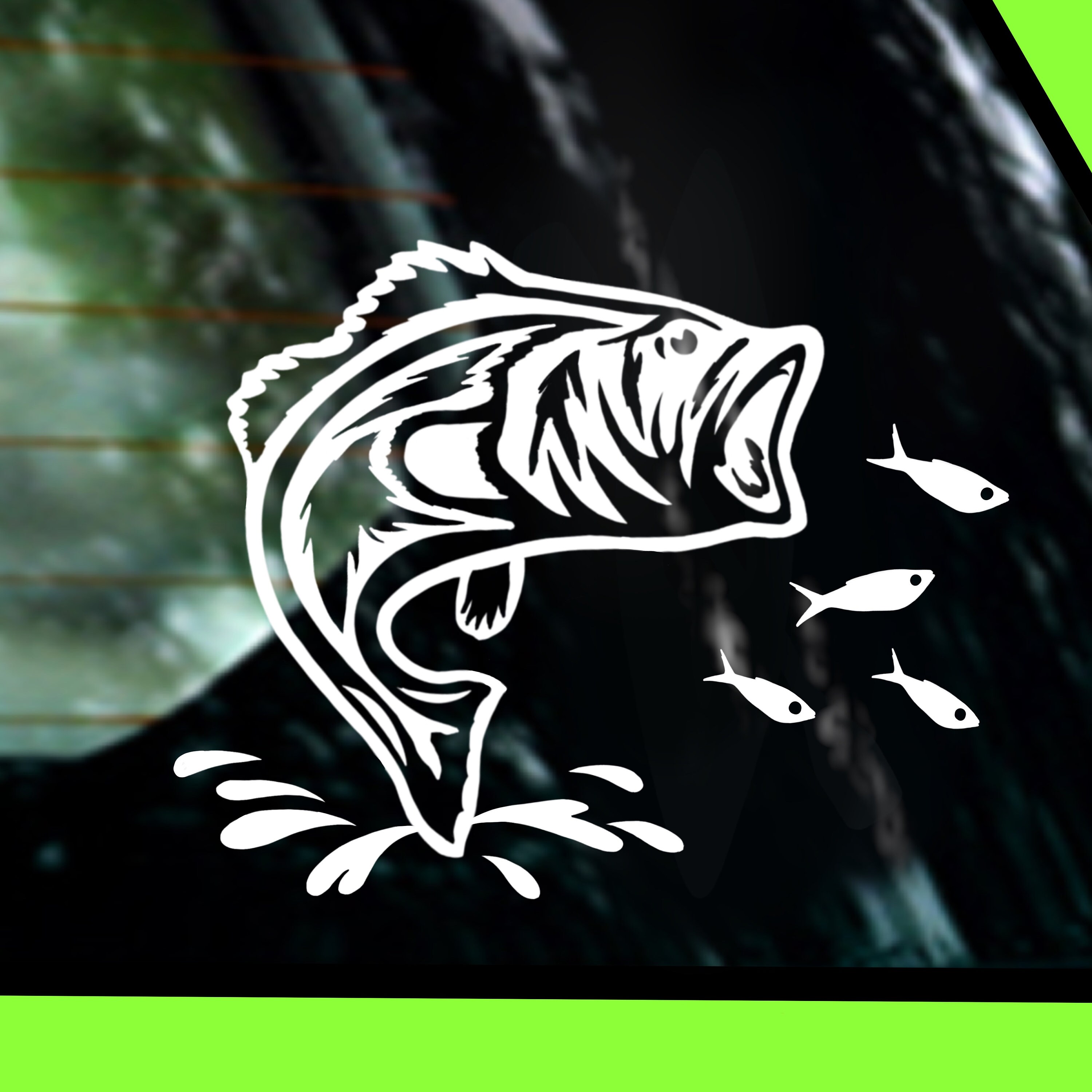 Bass Fishing Decal for Car or Truck Window. - Etsy