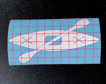 Kayak Vinyl Decal Sticker for Car, Truck or SUV Vehicle Rear Glass Window.