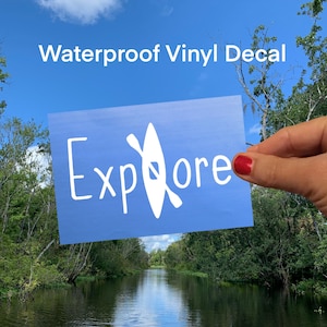 Kayak Explore Decal: Car Window, Laptop