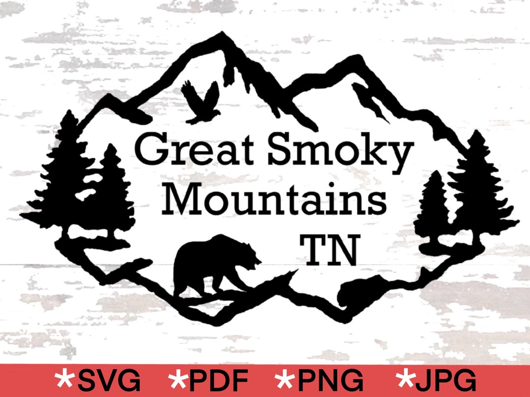Great Smoky Mountains SVG Download for Cricut. Great Smoky Mountains