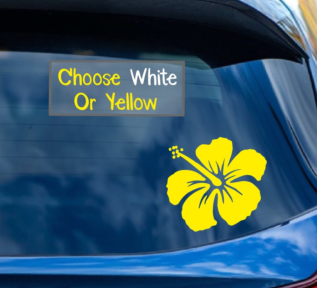 Hibiscus Decal Sticker for Truck Windows or Car Windows. Flower