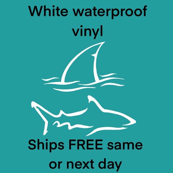 Minimalist Shark Ocean Decal, Shark Art, Shark Stickers, Vinyl
