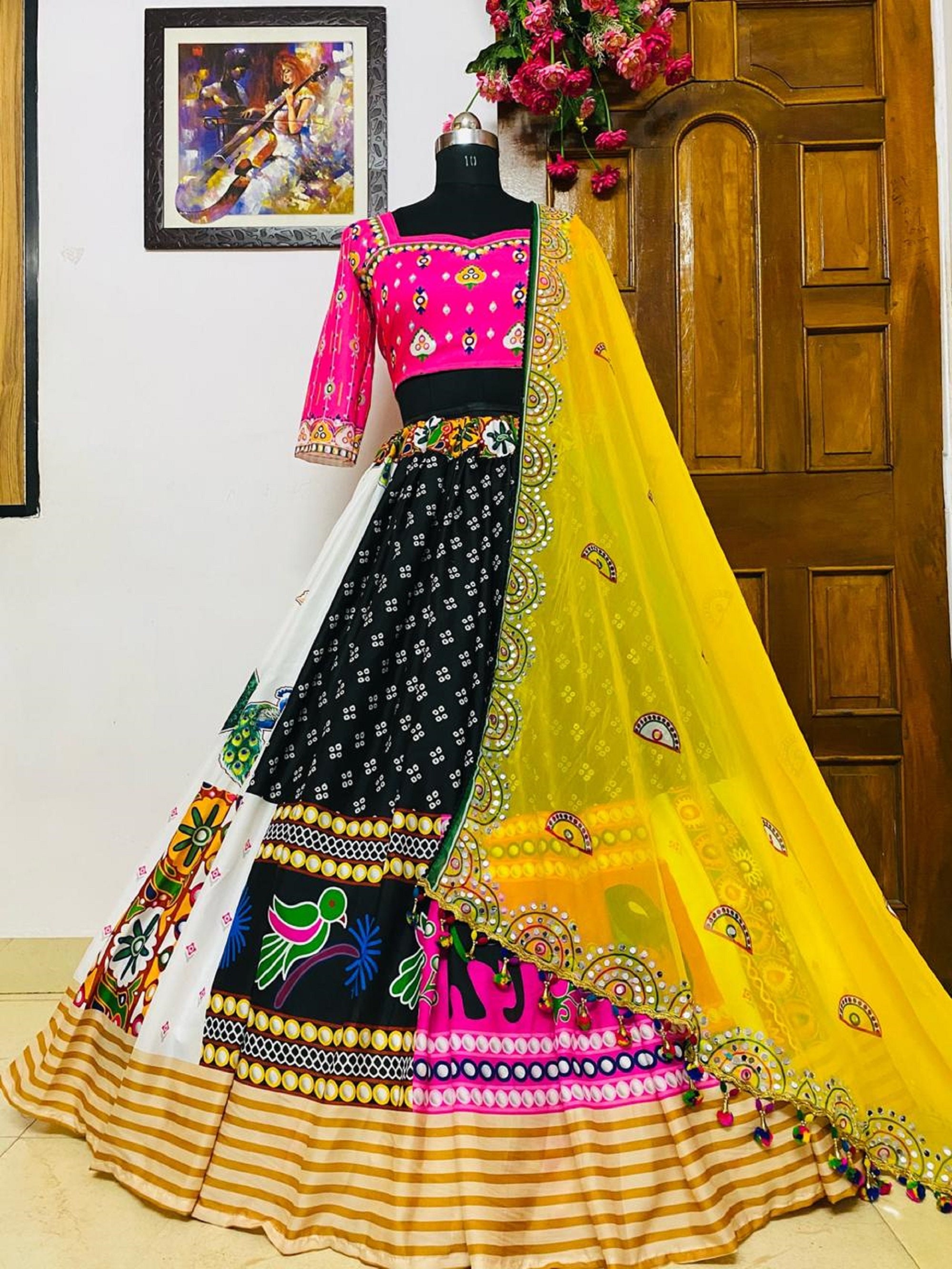 multicolor lehenga designs