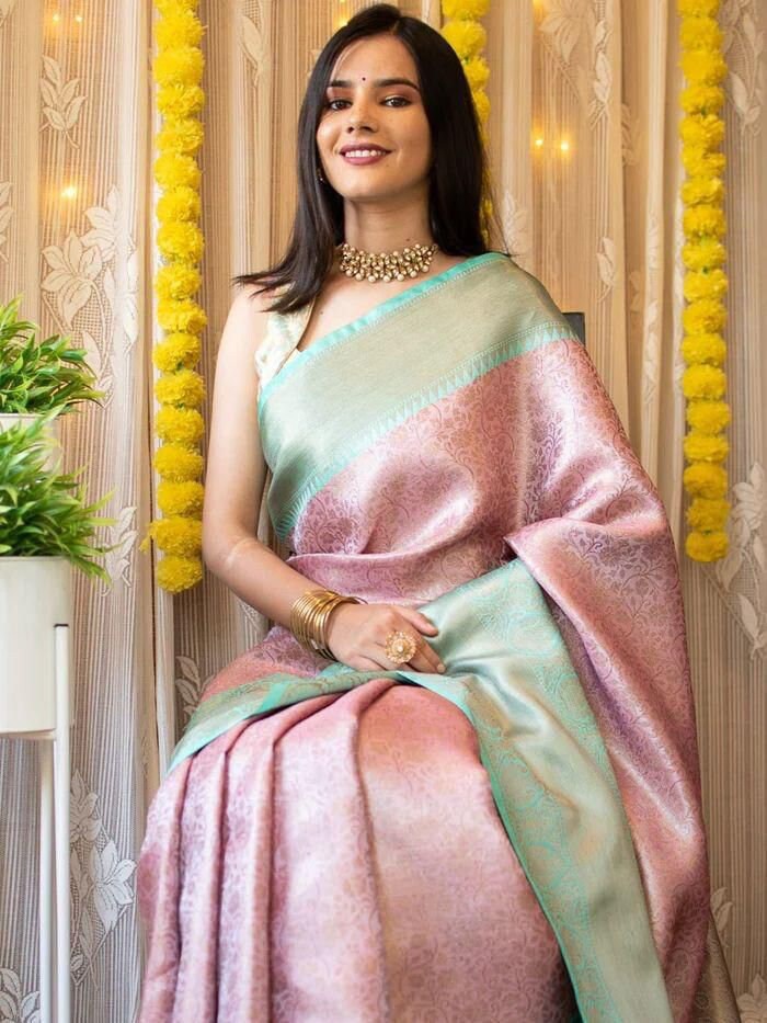 Baby Pink Sarees Etsy Canada