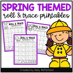 Spring Roll and Trace Printables