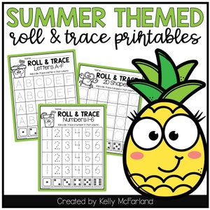 Summer Roll and Trace Printables