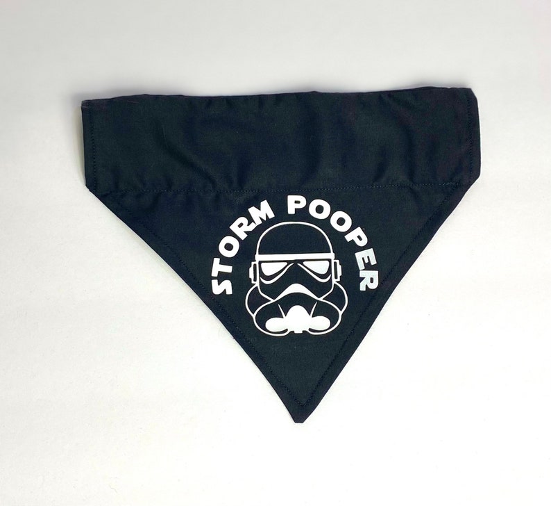 Storm Pooper Dog Bandana Funny Dog Bandana Over the Collar image 1