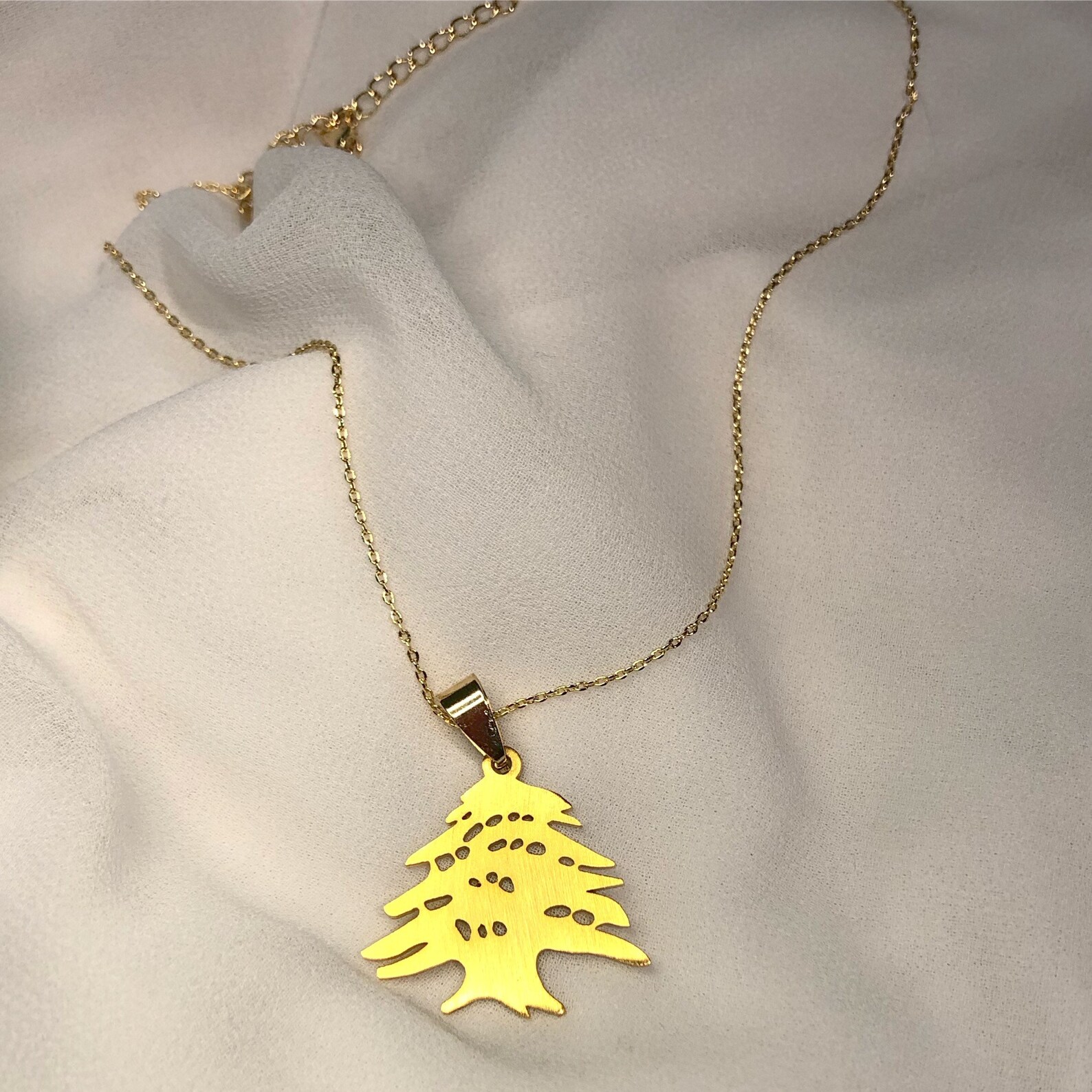 The Cedar of Lebanon Gold Plated 18K Necklace / Lebanese Etsy