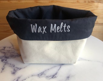 Embroidered wax melt storage organiser