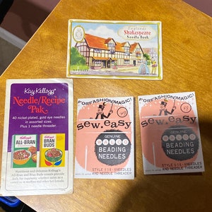 Vintage sewing needle packs