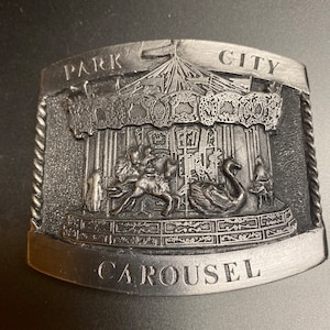 Michael ricker park city carousel belt buckle