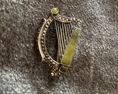 Sterling silver harp pin from Ireland