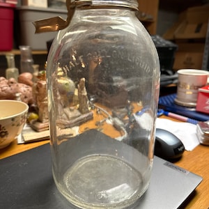 Vintage half gallon milk jar