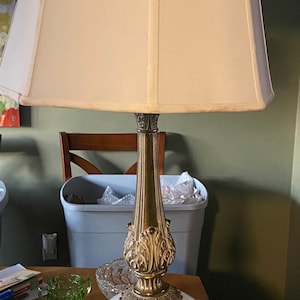 Carl Falkenstein glass globe table lamp