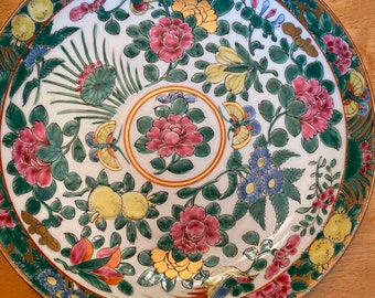 Chinese famille rose porcelain plate