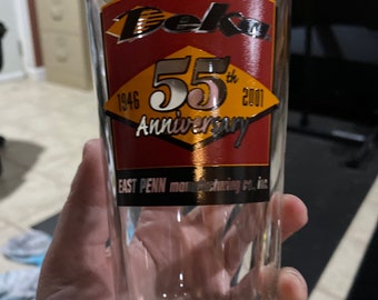 ヴィンテージ ジャネット グラス デルファイト ブルー ミルク ガラス