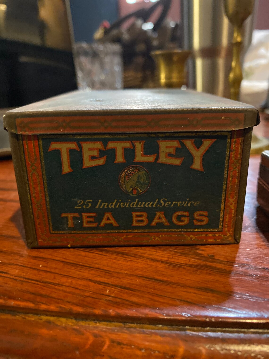 Vintage Tetley tea bags tin Etsy