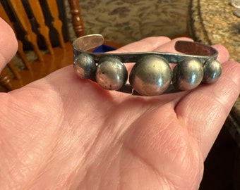 Vintage Navajo silver cuff bracelet