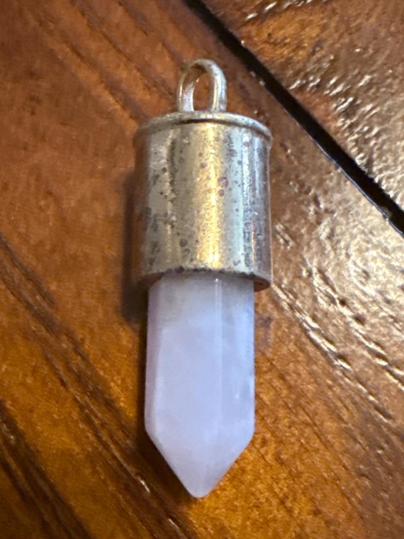 Milky quartz point pendant