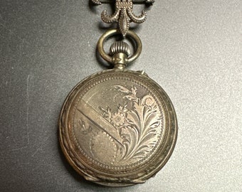 Silver fleur de lis watch pin