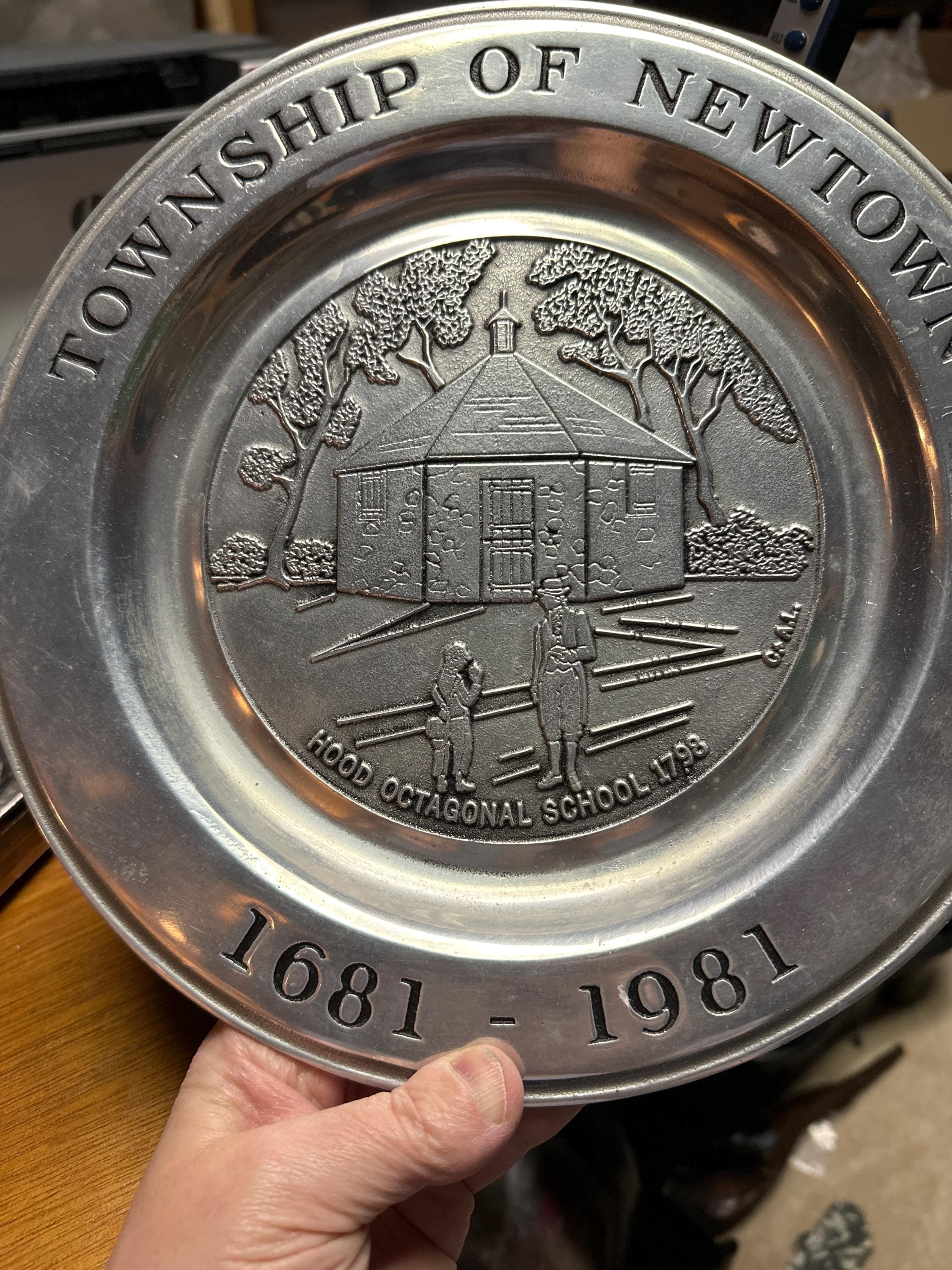 Newtown Square PA Tricentennial Pewter Plate - Etsy
