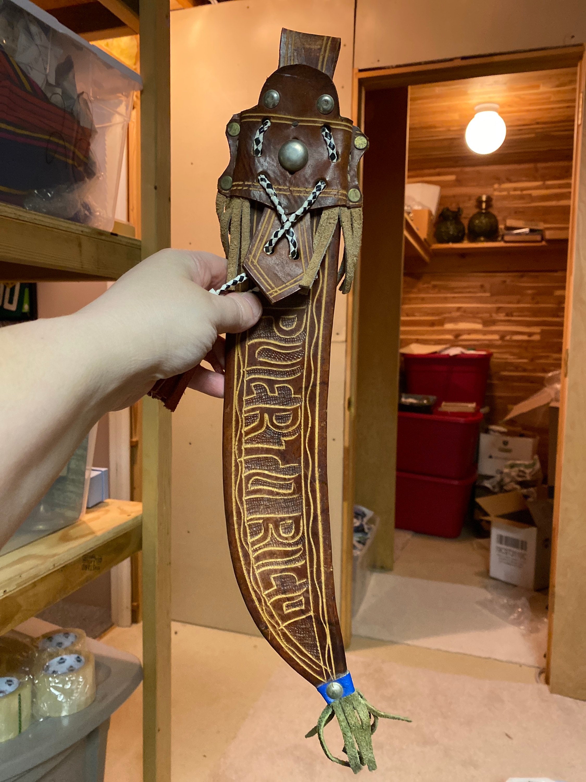 Pictavia Leather - A nice knife deserves a nice sheath. We don't have any  complete Pictish knife finds, nor any leather sheath finds here in  Scotland. This makes it extremely difficult to