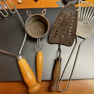 Vintage lot of cooking utensils