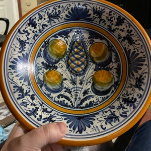 Sandro gozzi Hans painted ceramic bowl