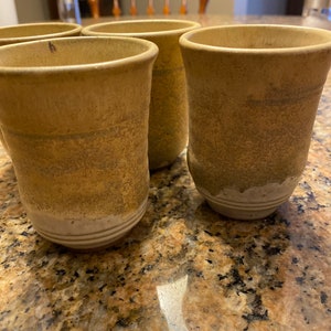 Set of 4 pottery cups by artist Phil Patterson