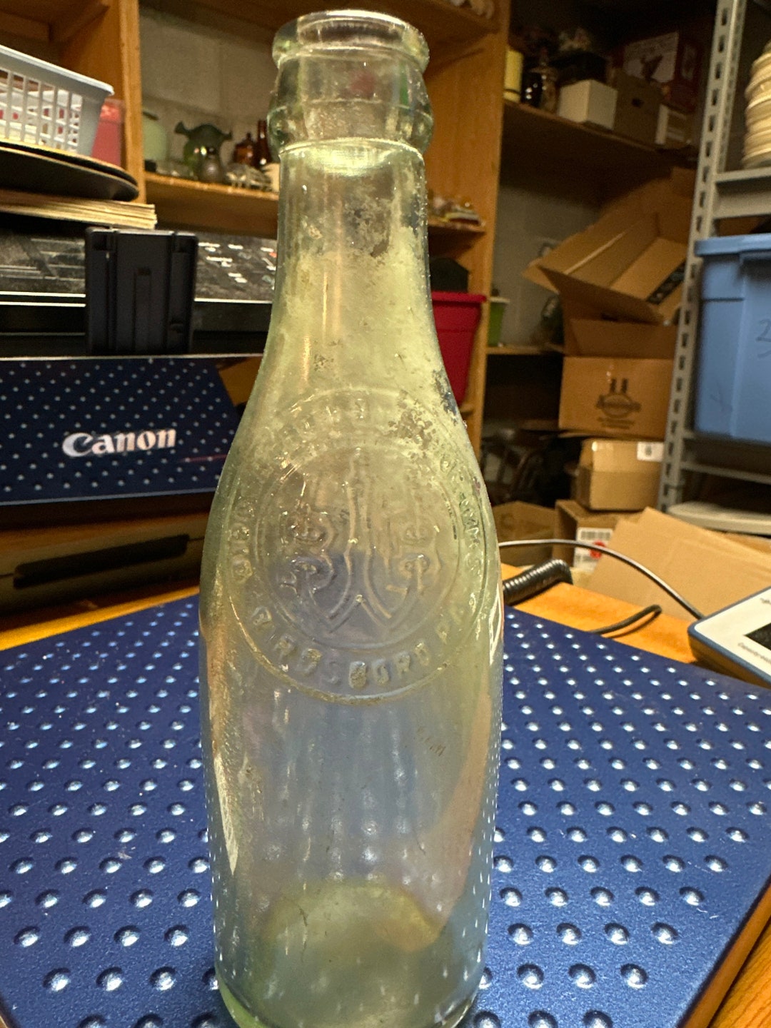 Aqua Birdsboro Bottling Works Bottle Etsy
