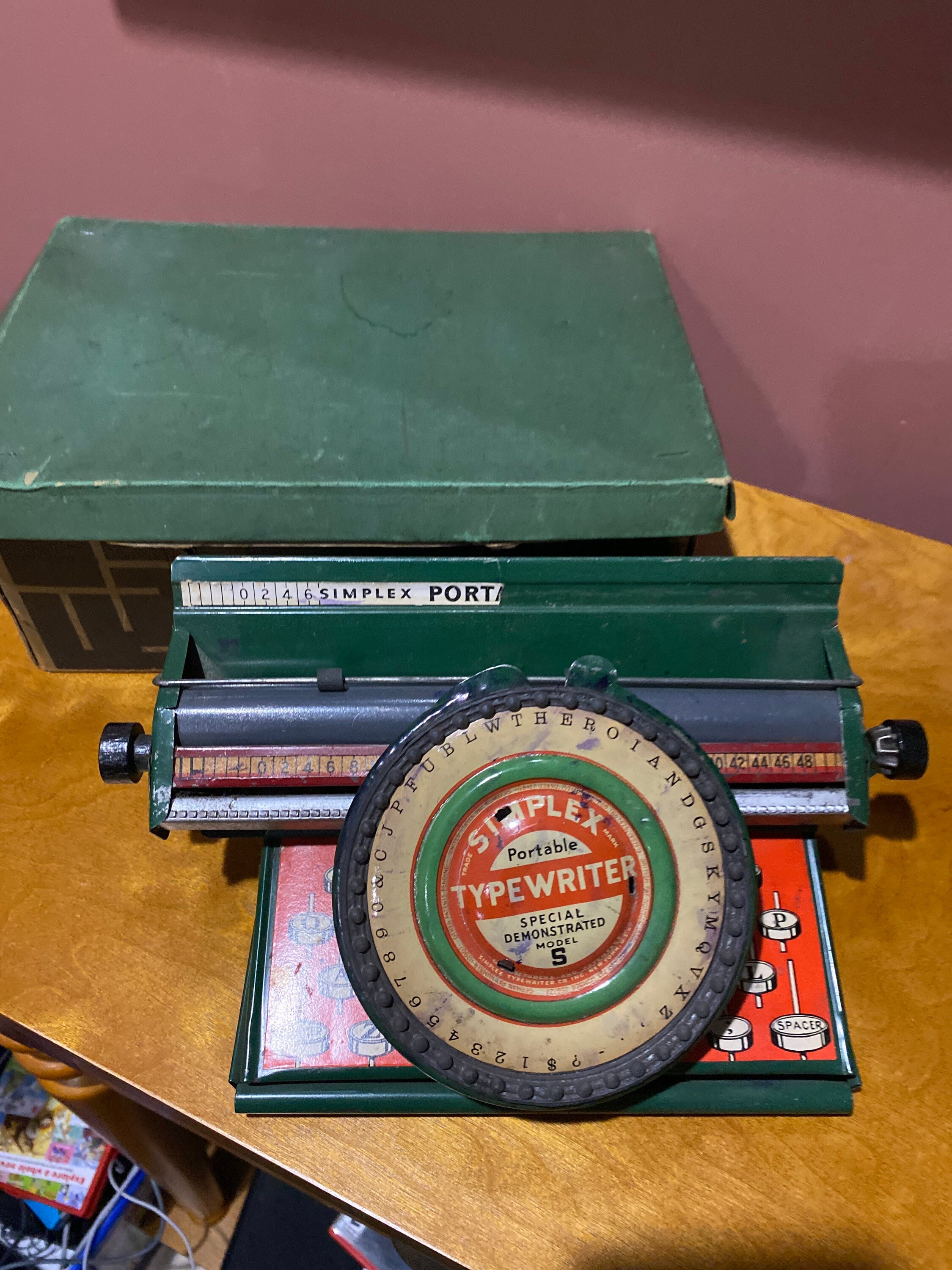 【アンティーク】Simplex Typewriter ヴィンテージタイプライター Antique Simplex Typewriter D35 in Original Box / Toy