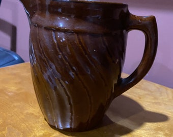Monmouth brown stoneware pitcher