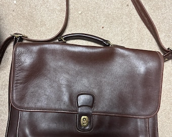 バッグ New Vintage Coach Briefbag Black Leather Vintage Coach Bag-metropolitan Black Leather Briefcase-laptop Bag