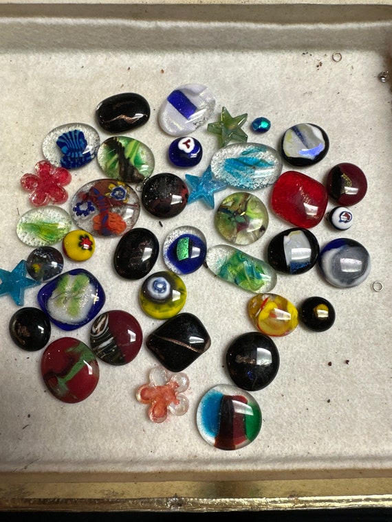 Heart Rock Multicolor Assorted Glass Beads For Jewelry Making, DIY Art Crafts Decorative Hobby Artistry Colorful Crystal Assortment Bulk Mix 4 18mm Half Pound