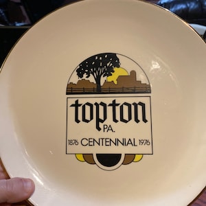 Topton PA centennial plate