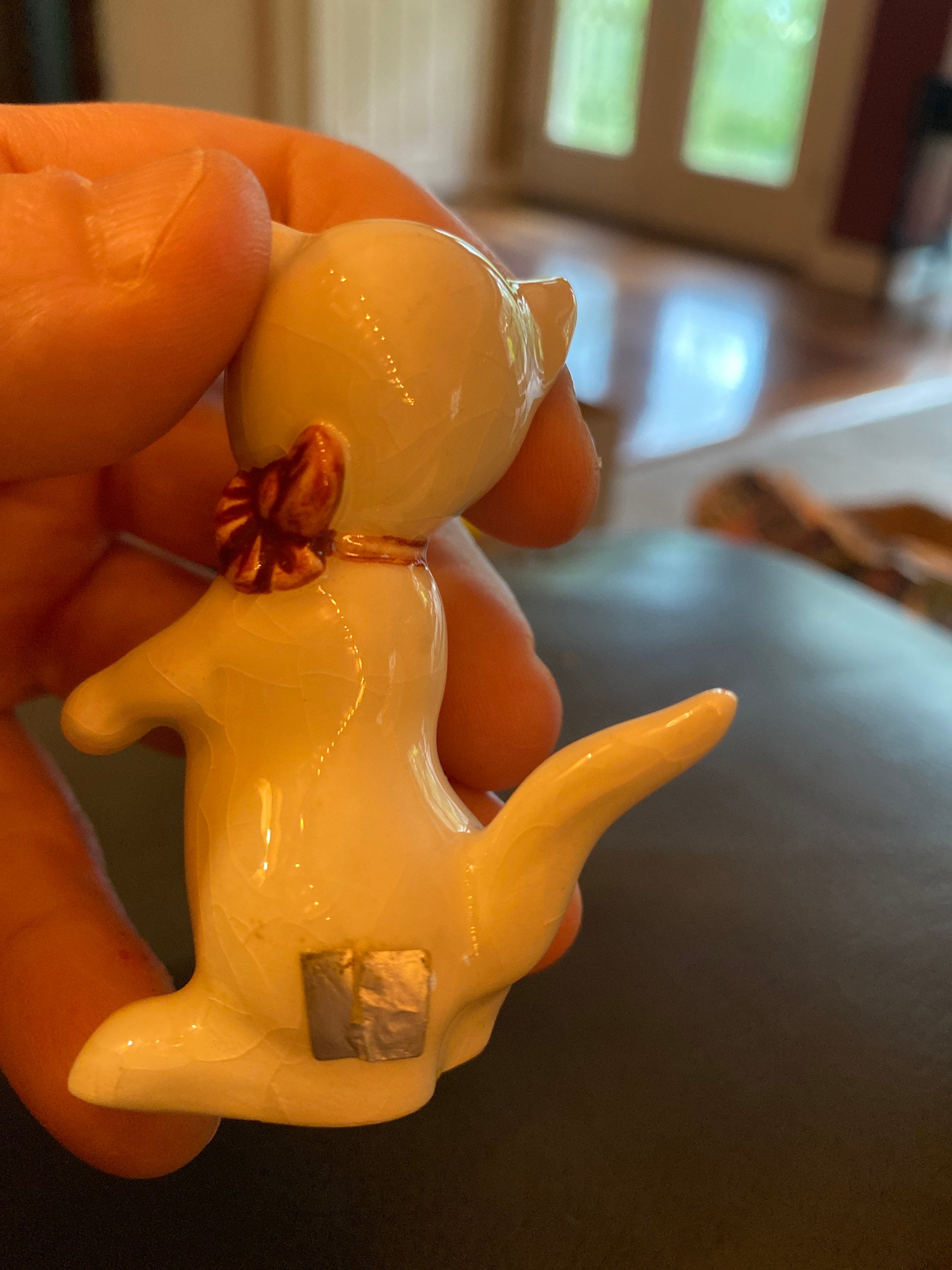 White Cat With Ladybug Figurine - Etsy
