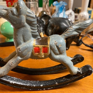 Cast iron rocking horse
